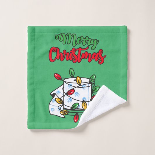 Frohe Weihnachten 2020 - Toilettenpapier Edition Badhandtuch Set (Waschlappen)