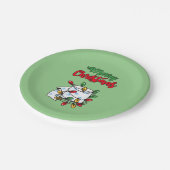 Frohe Weihnachten 2020 - Toilettenpapier Edition Pappteller (Schrägansicht)