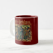 Frohe Weihnachten 2021 Jesus Krippe Advent Jones T Zweifarbige Tasse (Vorderseite Links)