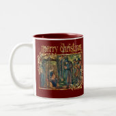 Frohe Weihnachten 2021 Jesus Krippe Advent Jones T Zweifarbige Tasse (Links)
