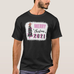 Frohe Weihnachten 2021 Pink Tree Niedlich Girlie F T-Shirt