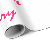 Frohe Weihnachten 2021 Rosa Weißkalligraphie Niedl Geschenkpapier (Rolleneckpunkt)