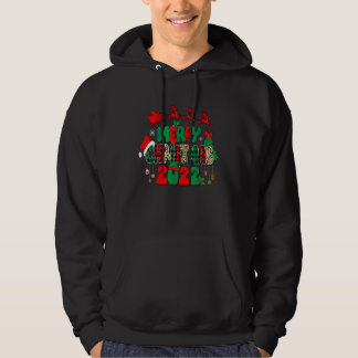 Frohe Weihnachten 2022 Buffalo Kariert Roter Weihn Hoodie