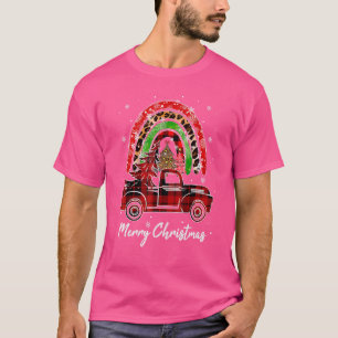 Frohe Weihnachten 2022 Leopard Buffalo Truck Tree T-Shirt