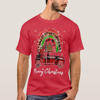 Frohe Weihnachten 2022 Leopard Buffalo Truck Tree T-Shirt