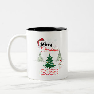 Frohe Weihnachten 2022 Zweifarbige Tasse