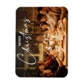 Frohe Weihnachten 2023 Eleganter Moderner Foto Url Magnet (Vertikal)