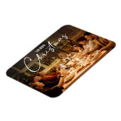 Frohe Weihnachten 2023 Eleganter Moderner Foto Url Magnet (Linke Seite)