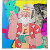 Frohe Weihnachten 2024 Duschvorhang (Vorderseite)