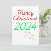 Frohe Weihnachten 2024 Einladung (Stehend Vorderseite)