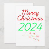 Frohe Weihnachten 2024 Einladung (Vorne/Hinten)