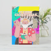 Frohe Weihnachten 2024 Einladung (Stehend Vorderseite)