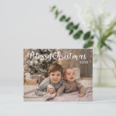Frohe Weihnachten 2024 Foto Typografie (Stehend Vorderseite)