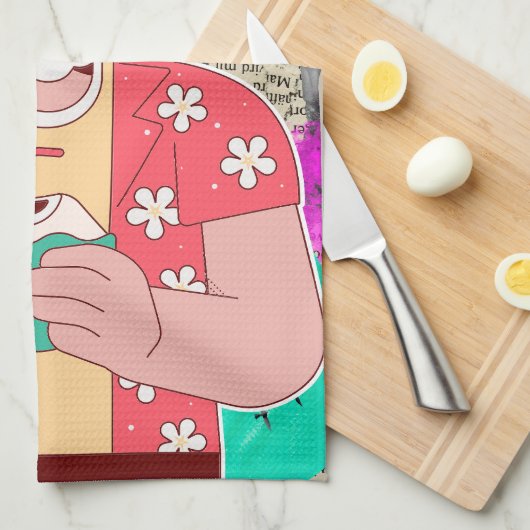 Frohe Weihnachten 2024 Geschirrtuch (Viertel Falte)