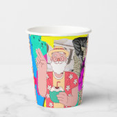 Frohe Weihnachten 2024 Pappbecher (Rückseite)