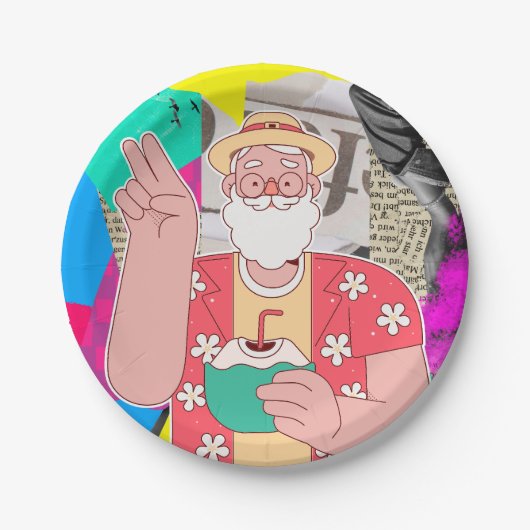 Frohe Weihnachten 2024 Pappteller (Vorderseite)