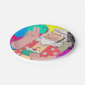 Frohe Weihnachten 2024 Pappteller (Schrägansicht)