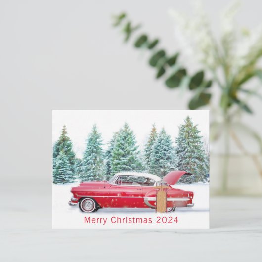 Frohe Weihnachten 2024 Personalisierte Vintage Sze (Stehend Vorderseite)