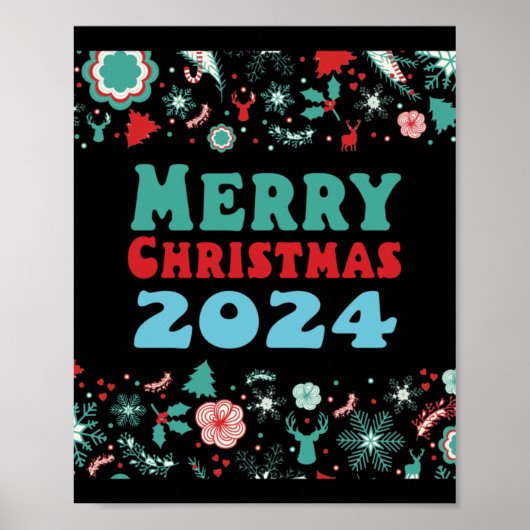 Frohe Weihnachten 2024 Poster (Vorne)