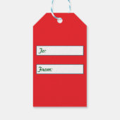 Frohe Weihnachten 2024 Rotes Geschenk Tag Geschenkanhänger (Rückseite)