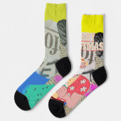 Frohe Weihnachten 2024 Socken (Linkes Detail)