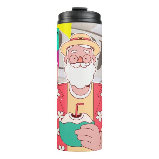 Frohe Weihnachten 2024 Thermosbecher (Vorderseite)