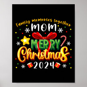 Frohe Weihnachten 2024 Weihnachten Familie Gruppe  Poster