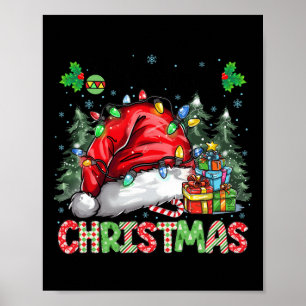 Frohe Weihnachten 2024 Weihnachtsmannmütze Matchin Poster