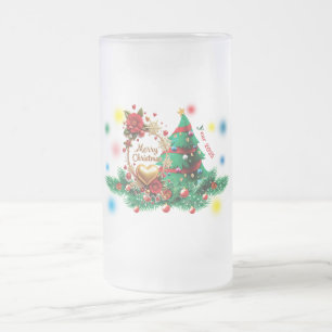 Frohe Weihnachten 2025 Bierglas Mattglas Bierglas