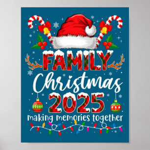 Frohe Weihnachten 2025 Familien-Pyjamas Xmas  Poster