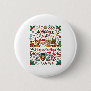 Frohe Weihnachten 2025 - Glückliches neues Jahr 20 Button