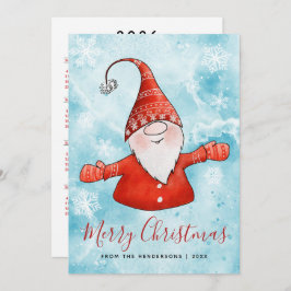 Frohe Weihnachten 2025 Kalender Blue Red Gnome