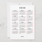 Frohe Weihnachten 2025 Kalender Blue Red Gnome (Rückseite)