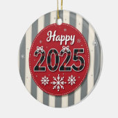 Frohe Weihnachten 2025 Keramik Ornament (Links)