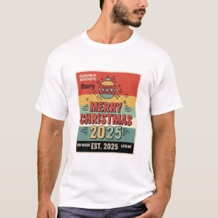 Frohe Weihnachten 2025 Retro-Ornament-T-Shirt T-Shirt
