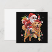 Frohe Weihnachten 2025 Weihnachtsmann reitet Golde (Vorne/Hinten)