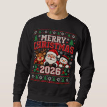 Frohe Weihnachten 2026 Hässliches Weihnachts-Sweat