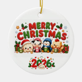 Frohe Weihnachten 2026 Keramik-Ornament Keramik Ornament