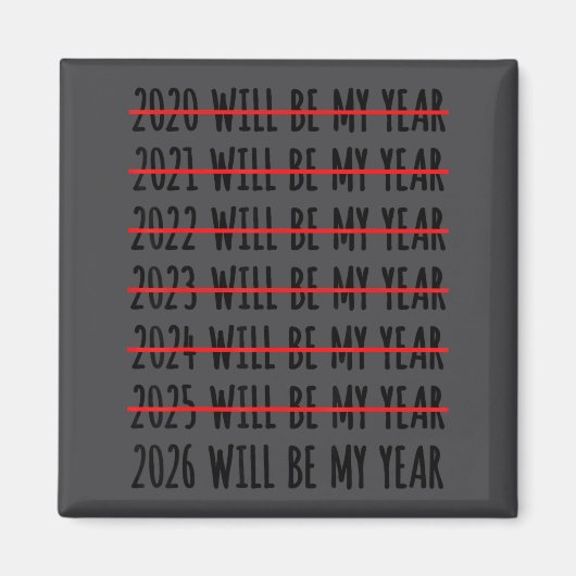 Frohe Weihnachten 2026 Wird Mein Jahr Sein Glückli Magnet (Vorne)