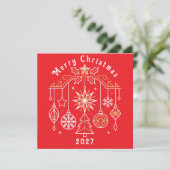Frohe Weihnachten 2027 Design (Stehend Vorderseite)