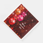 Frohe Weihnachten 20XX Hinzufügen Text Jahr Rosa b Serviette (Ecke)