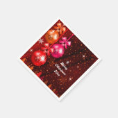 Frohe Weihnachten 20XX Hinzufügen Text Jahr Rosa b Serviette (Ecke)