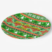 Frohe Weihnachten 20XX Hinzufügen Text Jahr Weihna Pappteller (Schrägansicht)