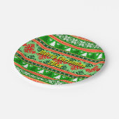 Frohe Weihnachten 20XX Hinzufügen Text Jahr Weihna Pappteller (Schrägansicht)