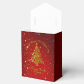 Frohe Weihnachten 20XX Red Gold Tree Stars Geschenkschachtel (Geöffnet)