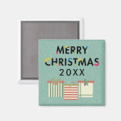 Frohe Weihnachten 20XX Template Kitchen Magnet (Vorderseite/Rückseite)