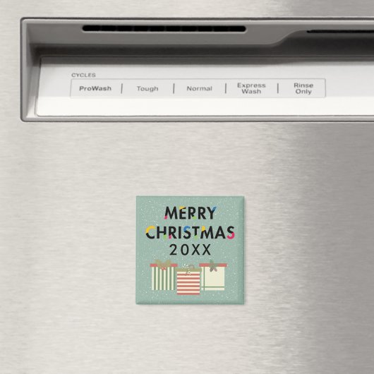 Frohe Weihnachten 20XX Template Kitchen Magnet (In Situ (Geschirrspüler))