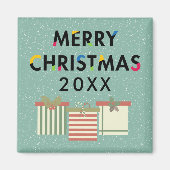 Frohe Weihnachten 20XX Template Kitchen Magnet (Vorne)