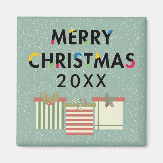 Frohe Weihnachten 20XX Template Kitchen Magnet (Vorne)