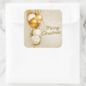 Frohe Weihnachten 23 Optionen Quadratischer Aufkleber (Tasche)